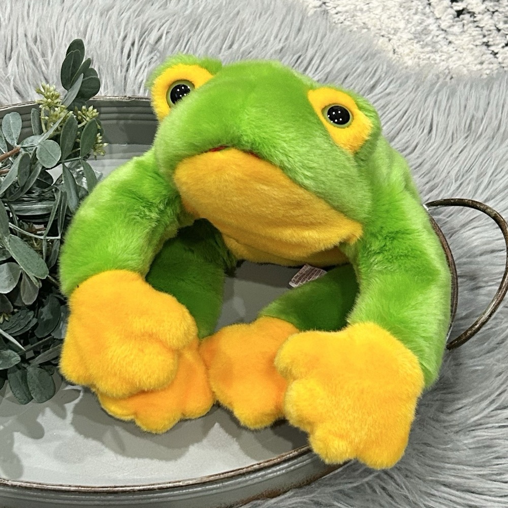 TY Vintage 1998 Beanie Buddies BRIGHT GREEN & YELLOW "Smoochy" The FROG Plush